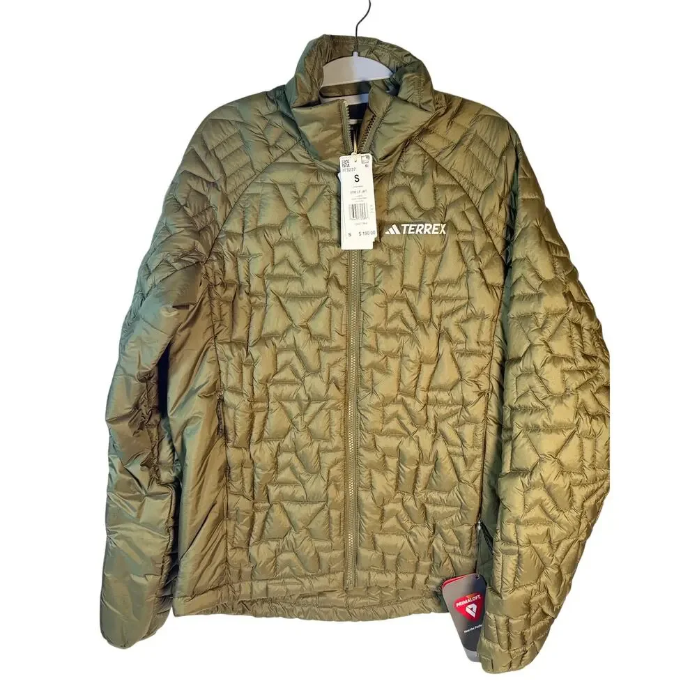 Adidas Terrex Insulated Puffer Jacket Men's Medium Olive Green NWT
